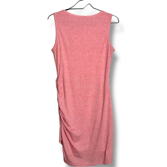 BTFBM Crewneck Rouched Side Pink Sleeveless Mini Dress - Picture 16 of 16